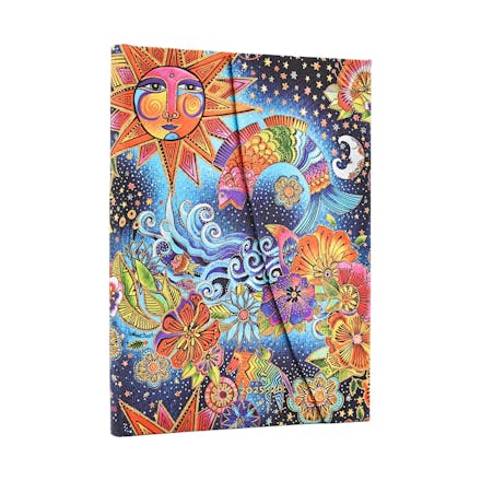 2026 Celestial Magic (Whimsical Creations) Midi 18-month Horizontal Hardcover Flexi Dayplanner 2025-2026 (Wrap Closure)