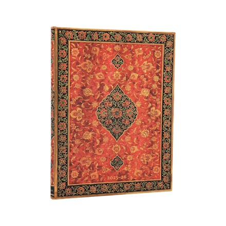 2026 Layla (Persian Poetry) Ultra 18-month Vertical Hardcover Flexi Dayplanner 2025-2026 (Elastic Band Closure)