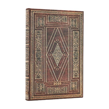 2026 First Folio (Shakespeare s Library) Mini 12-month Horizontal Hardcover Flexi Dayplanner 2026 (Elastic Band Closure)