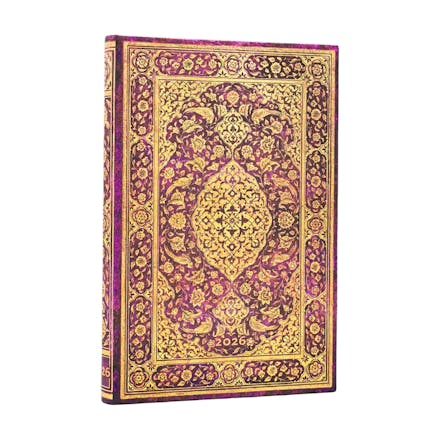 2026 The Orchard (Persian Poetry) Mini 12-month Verso Hardcover Flexi Dayplanner 2026 (Elastic Band Closure)