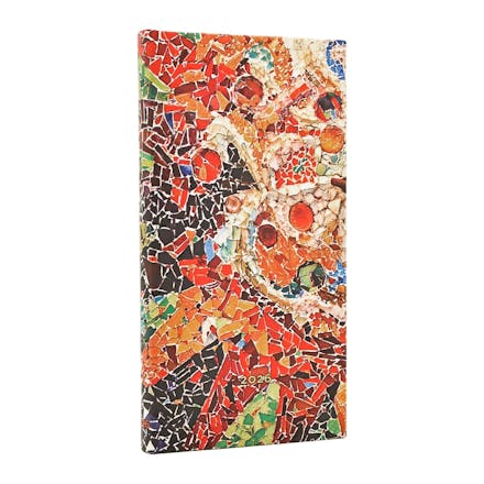 2026 Gaudi's Sun (Gaudi s Mosaics) Slim 12-month Horizontal Hardcover Flexi Dayplanner 2026 (Elastic Band Closure)