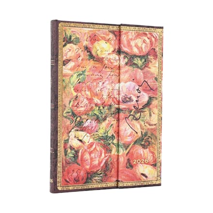 2026 Renoir, Letter to Morisot (1892) (Embellished Manuscripts Collection) Midi 12-month Horizontal Hardcover Flexi Dayplanner 2026 Renoir, Letter to Morisot (1892 (Wrap Closure)
