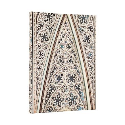 2026 Vault of the Milan Cathedral (Duomo di Milano) Midi 12-month Horizontal Hardcover Flexi Dayplanner 2026 (Wrap Closure)