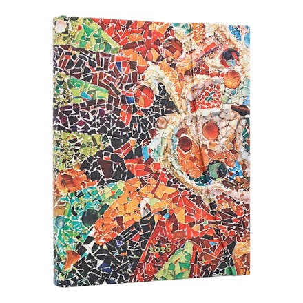 2026 Gaudi's Sun (Gaudi s Mosaics) Ultra 12-month Day-at-a-Time Hardcover Flexi Dayplanner 2026 (Wrap Closure)