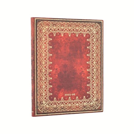 2026 Foiled (Old Leather Collection) Ultra 18-month Vertical Softcover Flexi Dayplanner 2025-2026 (Elastic Band Closure)