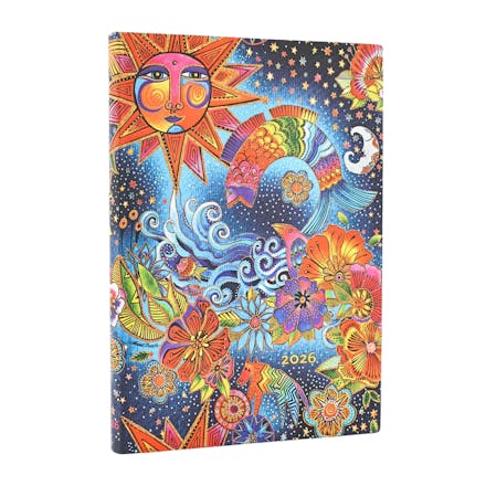 2026 Celestial Magic (Whimsical Creations) Midi 12-month Horizontal Softcover Flexi Dayplanner 2026 (Elastic Band Closure)