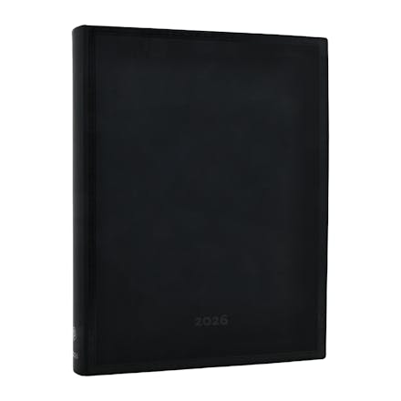 2026 Black Edition Bold Ultra 12-month Day-at-a-Time Softcover Flexi Dayplanner 2026 (Elastic Band Closure)