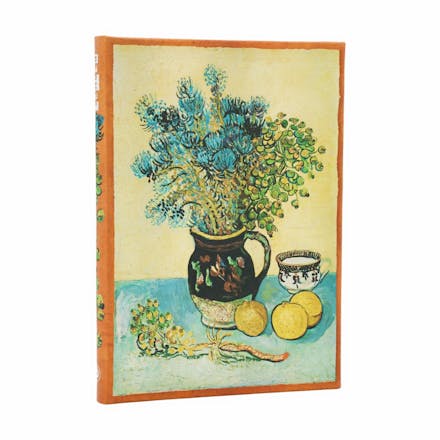 Van Gogh s Still Life Midi Lined Hardcover Journal (Elastic Band Closure)
