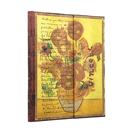 Van Gogh Sunflowers (Embellished Manuscripts Collection) Ultra Lined Hardcover Journal (Elastic Band Closure)