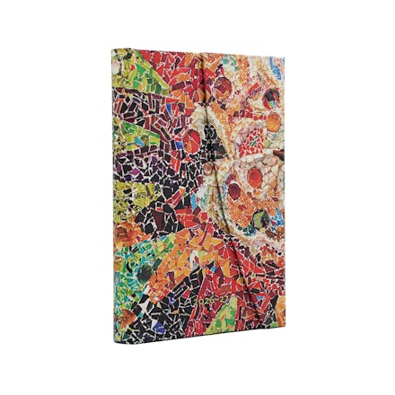 2027 Gaudi s Sun (Gaudi s Mosaics) Mini 18-Month Hardcover Dayplanner (Wrap Closure) Horizontal