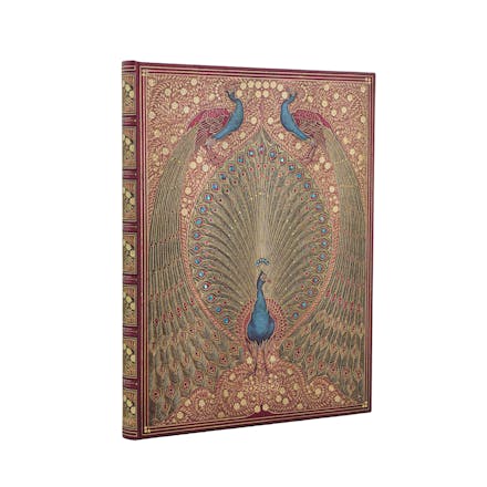 2027 Hafiz s Peacocks (Sangorski & Sutcliffe) Ultra 18-Month Hardcover Dayplanner (Elastic Band Closure) Vertical