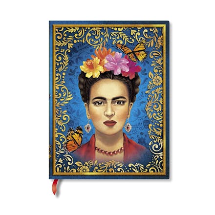 The Colourful Portrait (Viva Frida) Mini Unlined Hardcover Journal (Elastic Band Closure)