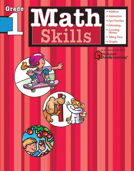 Math Skills: Grade 1 (Flash Kids Harcourt Family Learning)