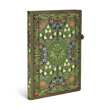 Poetry in Bloom Midi Lined Journal (Clasp Closure)