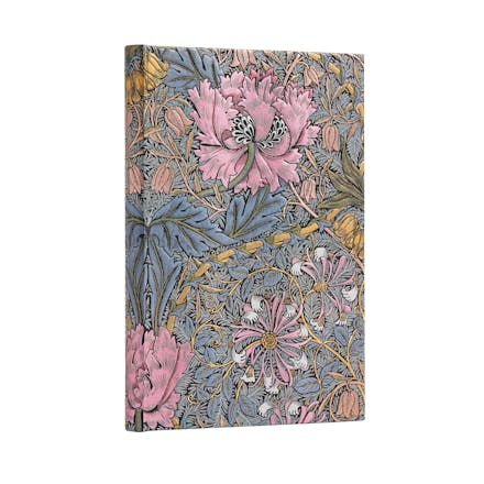 Morris Pink Honeysuckle (William Morris) Midi Unlined Hardcover Journal