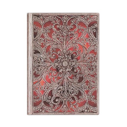 Garnet (Silver Filigree Collection) Midi Lined Softcover Flexi Journal
