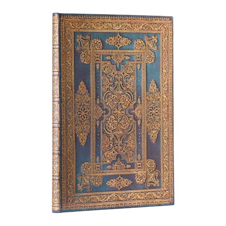 Blue Luxe (Luxe Design) Grande Unlined Hardback Journal (Elastic Band Closure)