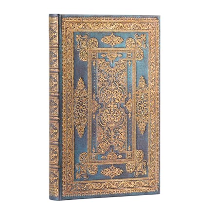 Blue Luxe (Luxe Design) Mini Lined Hardback Journal (Elastic Band Closure)
