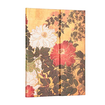 Natsu (Rinpa Florals) Ultra Lined Hardback Journal (Wrap Closure)