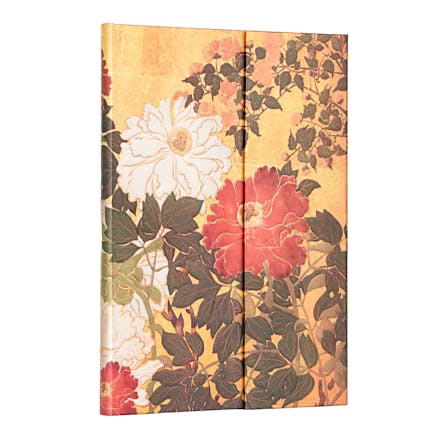 Natsu (Rinpa Florals) Midi Lined Hardback Journal (Wrap Closure)