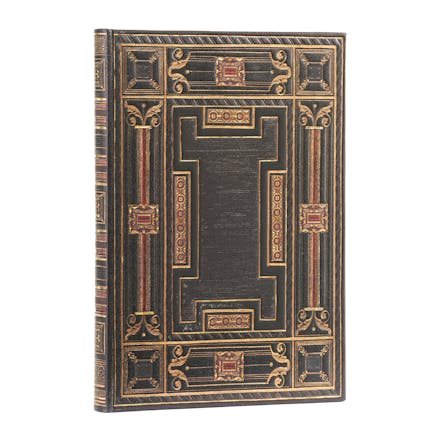 Onyx (Asterales) Midi Lined Hardback Journal (Elastic Band Closure)