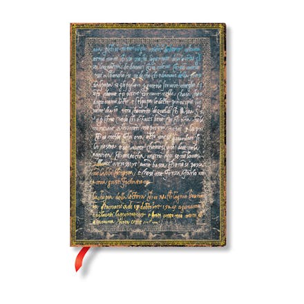 Michelangelo, Handwriting (Embellished Manuscripts Collection) Midi Unlined Softcover Flexi Journal (Elastic Band Closure)