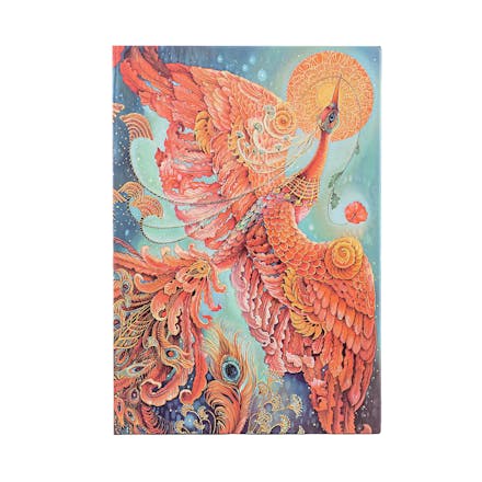 Firebird (Birds of Happiness) Midi Unlined Hardback Journal (Elastic Band Closure)