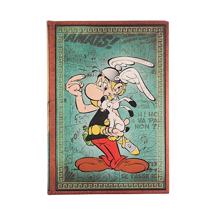 Asterix the Gaul (The Adventures of Asterix) Midi Unlined Hardback Journal (Elastic Band Closure)