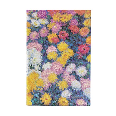 Monet s Chrysanthemums Midi Lined Hardback Journal (Elastic Band Closure)