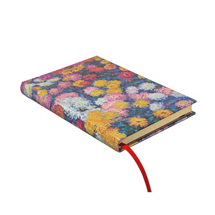 Monet s Chrysanthemums Midi Unlined Hardback Journal (Elastic Band Closure)