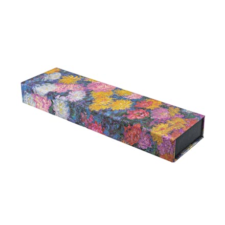 Monet s Chrysanthemums Pencil Case (Wrap Closure)