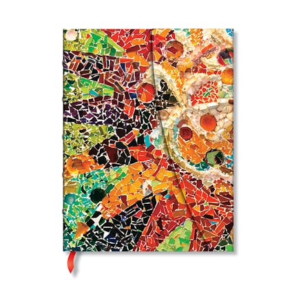 Gaudi s Sun (Gaudi s Mosaics) Midi Unlined Hardback Journal (Wrap Closure)