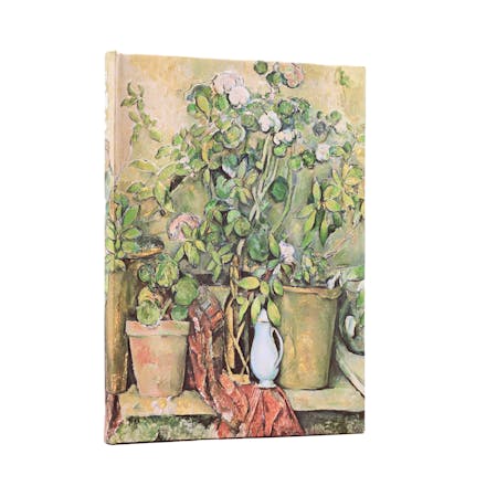 Cezanne s Terracotta Pots and Flowers Midi Address Book (Elastic Band Closure)