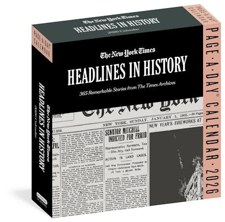 New York Times Headlines in History Page-A-Day  Calendar 2026