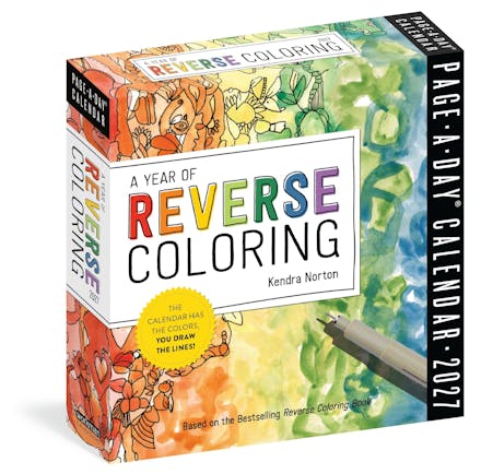 A Year of Reverse Coloring Page-A-Day  Calendar 2027
