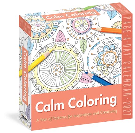 Calm Coloring Page-A-Day  Calendar 2027