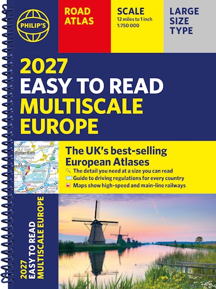 Philip's Easy to Read Multiscale Road Atlas of Europe